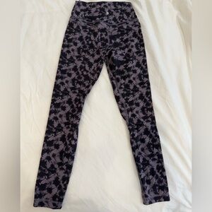 CRZ YOGA Women Naked Feeling Workout Leggings 28”- High Waist Black/Grey Tie Dye